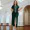 Fashionable women's rhinestone bag arm slit elegant slim fit dress