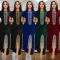 Fashionable women's rhinestone bag arm slit elegant slim fit dress