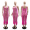 Sequin camisole V-neck dress sexy camisole fringe skirt one-piece dress for women