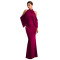Fashionable women's slim fit elegant off shoulder sleeve wrapped arm dress new