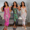 Sequin camisole V-neck dress sexy camisole fringe skirt one-piece dress for women