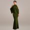 Fashionable women's slim fit elegant off shoulder sleeve wrapped arm dress new
