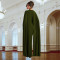 Fashionable women's casual elegant shawl long skirt round neck dress