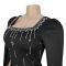 Fashionable women's back slit cape sleeve rhinestone elegant dress