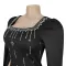 Fashionable women's back slit cape sleeve rhinestone elegant dress