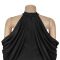 Fashionable women's slim fit elegant off shoulder sleeve wrapped arm dress new