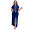Fashionable women's rhinestone bag arm slit elegant slim fit dress
