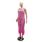 Sequin camisole V-neck dress sexy camisole fringe skirt one-piece dress for women