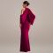 Fashionable women's slim fit elegant off shoulder sleeve wrapped arm dress new