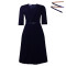 2025 summer new fashionable temperament V-neck solid color plus size pleated African foreign trade dress