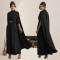 Fashion women's slim fit waist button round neck shawl dress new