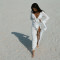 Spring and summer new European and American long sleeved lace cardigan beach bikini sunscreen cover