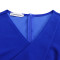 2025 summer new fashionable temperament V-neck solid color plus size pleated African foreign trade dress