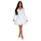 Fashionable women's elegant deep V-long sleeved ruffle edge short dress