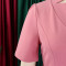 Women's summer new short sleeved V-neck pleated high waist fashionable temperament cinched waist African dress