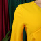 2025 summer new fashionable temperament V-neck solid color plus size pleated African foreign trade dress
