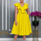 V-neck ruffled flower skirt fashion dress party dress