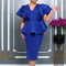 Fashionable and elegant ruffled slim fit dress for women, African dress