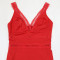 New Sexy V-neck Butt hugging Straight Gunn Burnt Flower Hollow Butt hugging Dress