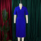 Women's summer new short sleeved V-neck pleated high waist fashionable temperament cinched waist African dress