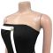 Fashionable women's sexy strapless bag arm backless button jumpsuit