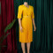 2025 summer new fashionable temperament V-neck solid color plus size pleated African foreign trade dress