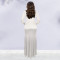 Fashionable women's elegant slim fit bag arm rhinestone solid color dress
