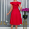 V-neck ruffled flower skirt fashion dress party dress