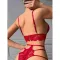 Beautiful and sexy lingerie lace gathering bra two-piece set