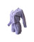 2025 new cross-border women's small striped shirt short sleeved two-piece set in stock