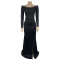 Fashionable women's clothing with elegant temperament, featuring a slit style evening dress