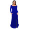 Fashionable women's clothing with elegant temperament, featuring a slit style evening dress