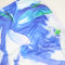 New sexy V-neck half sleeved top with split half skirt print two-piece set for women