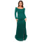 Fashionable women's clothing with elegant temperament, featuring a slit style evening dress