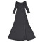 Fashionable women's clothing with elegant temperament, featuring a slit style evening dress