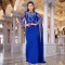 Fashionable women's elegant rhinestone slim fit bag arm shawl dress