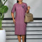 New fashionable and elegant solid color loose plus size African dress