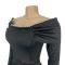 Fashionable women's clothing with elegant temperament, featuring a slit style evening dress