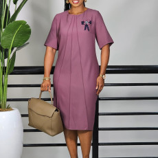 New fashionable and elegant solid color loose plus size African dress