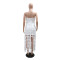 New fashionable and sexy strapless dress with circular tassel long skirt for women