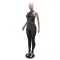 Women's sexy mesh rhinestone see through jumpsuit sleeveless nightclub women's clothing