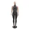 Women's sexy mesh rhinestone see through jumpsuit sleeveless nightclub women's clothing