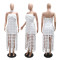 New fashionable and sexy strapless dress with circular tassel long skirt for women
