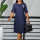 Dark blue + corsage