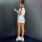 2025 New Product Fashion Leisure Set Steel Pressure Embroidery High end Two piece Set