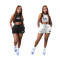 2025 summer fashion casual sports suit sleeveless vest shorts two-piece set