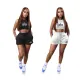 2025 summer fashion casual sports suit sleeveless vest shorts two-piece set
