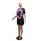 Summer new round neck diamond hot stamping casual two-piece shorts short sleeved top