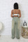 Slim fit elastic wash denim jumpsuit with suspender and wide leg jumpsuit