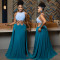 Sexy lace up backless high slit dress, women's solid color new style